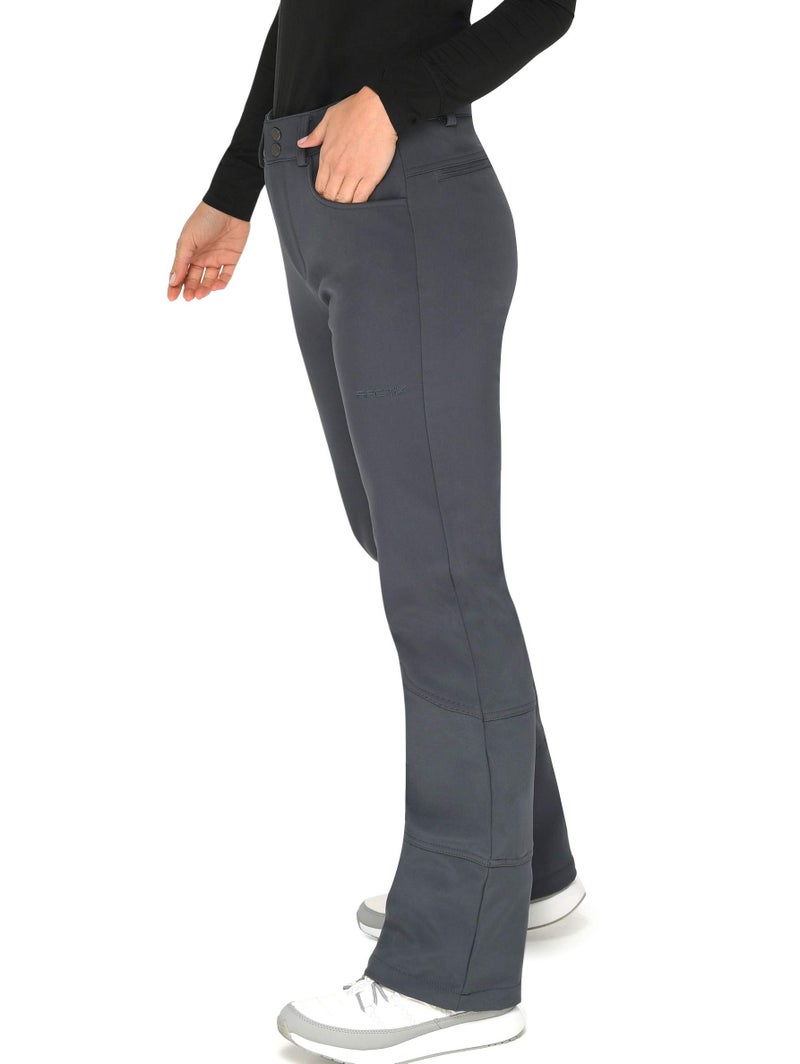 Arctix Women's Sarah Fleece-Lined Softshell Pants, Steel, Large Short - Image 2